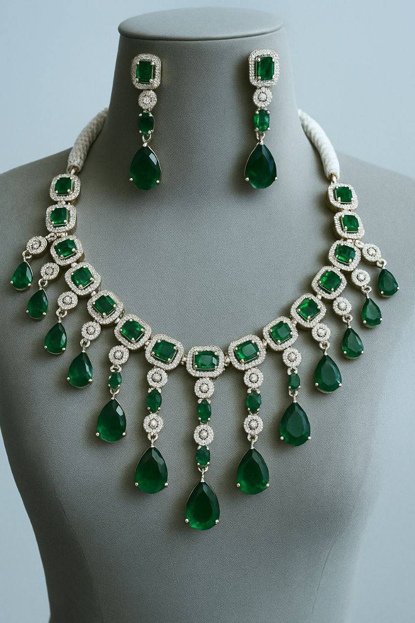Premium Jhalar AD Necklace