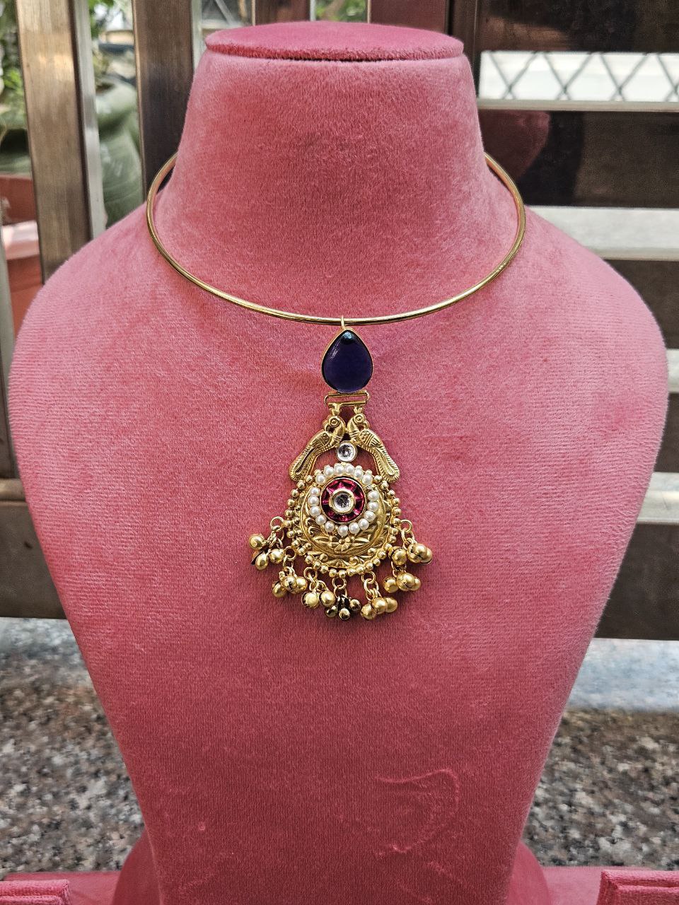 Vaishnavi Brass Peacock Hasli