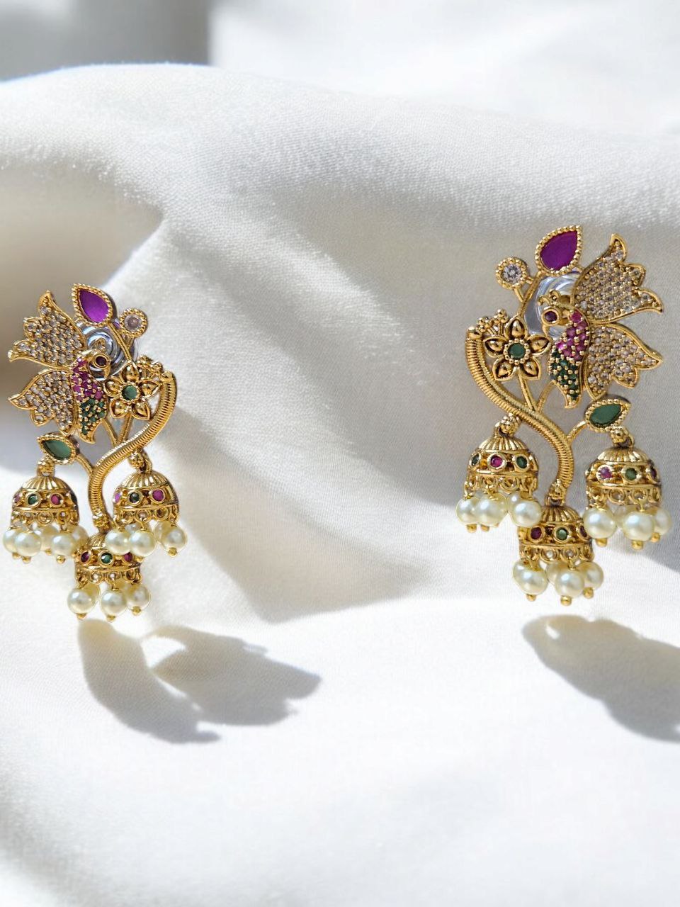 Advika Peacock Premium Earrings