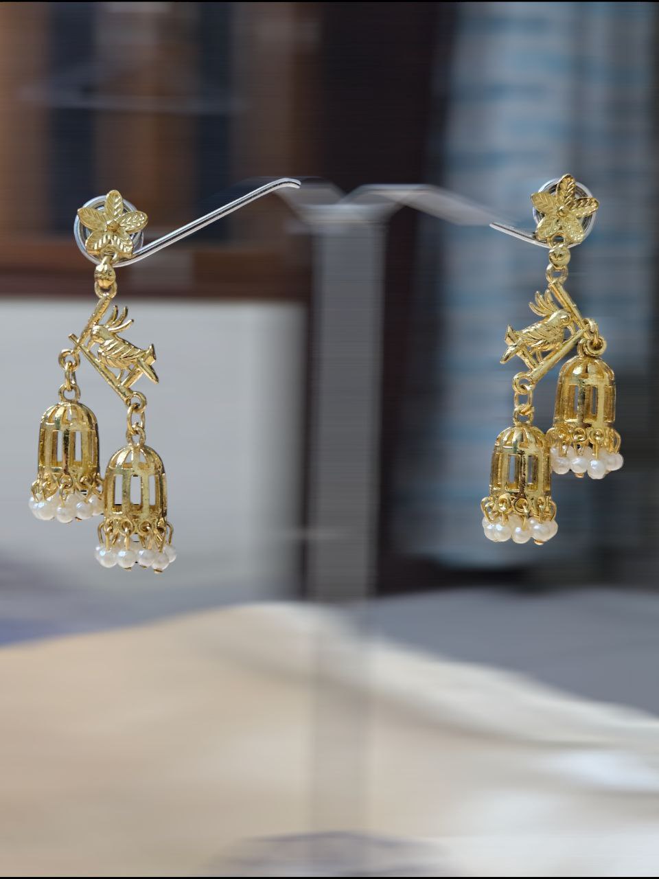 Meera Gold Bird Earrings