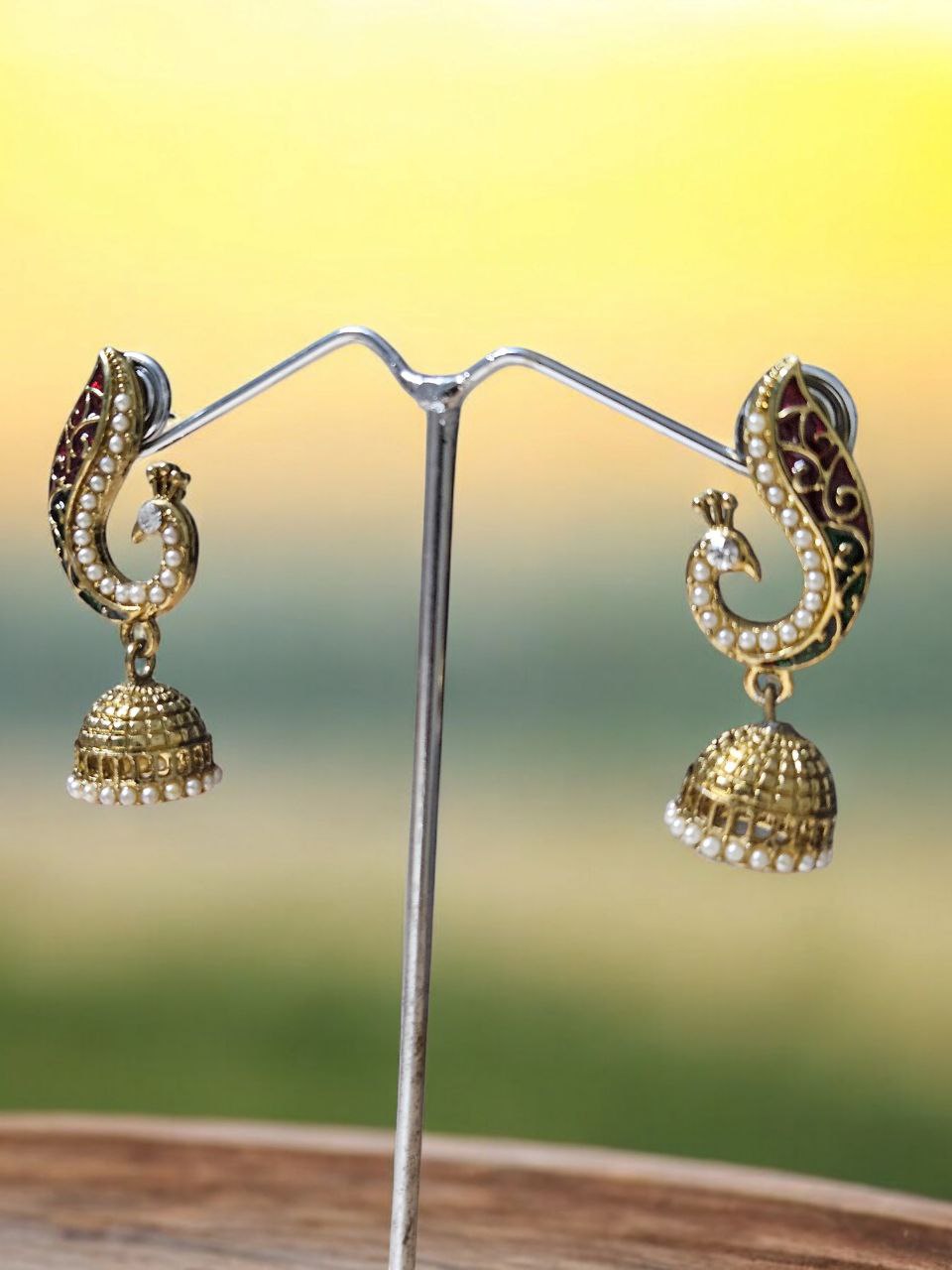 Avni Peacock Jhumkas