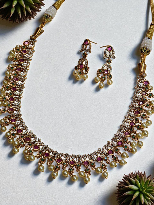 Premium Guttapusalu Temple Necklace