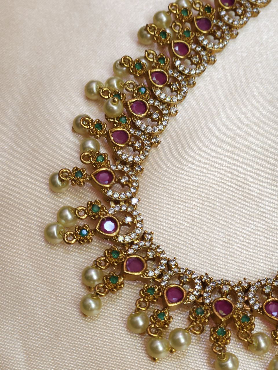 Premium Guttapusalu Temple Necklace