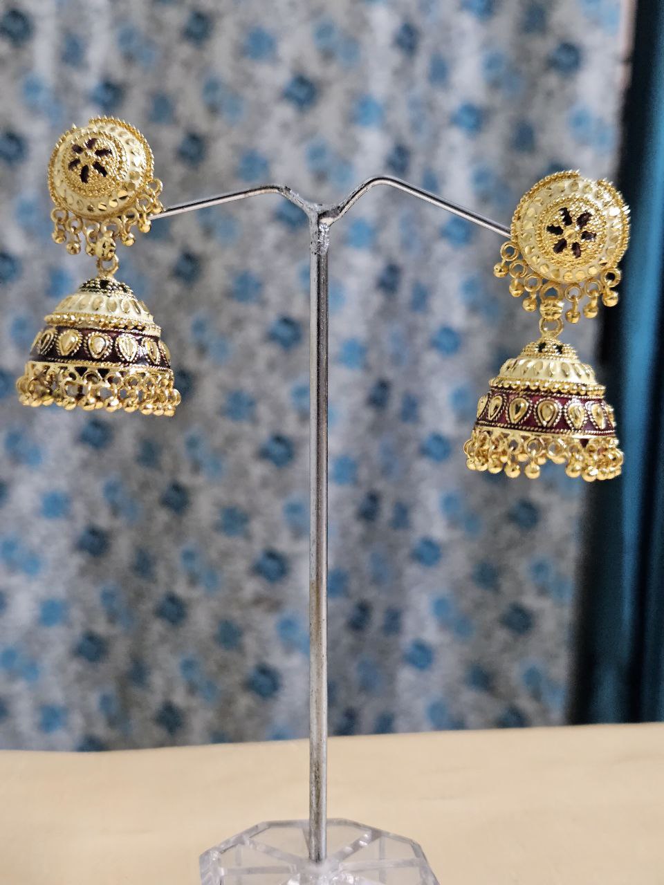 Diya Meenakari Jhumkas