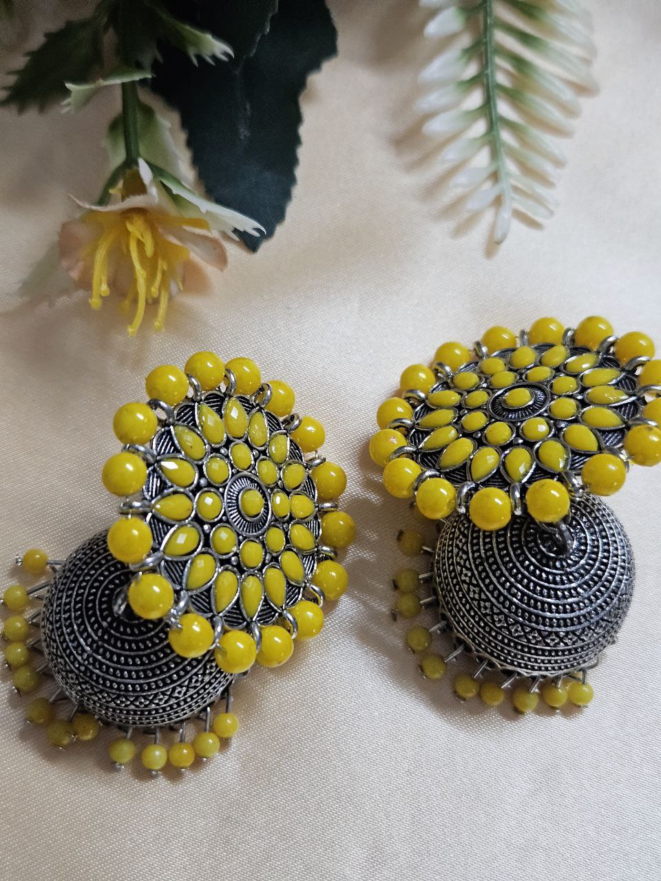 Ananya Yellow Jhumkas
