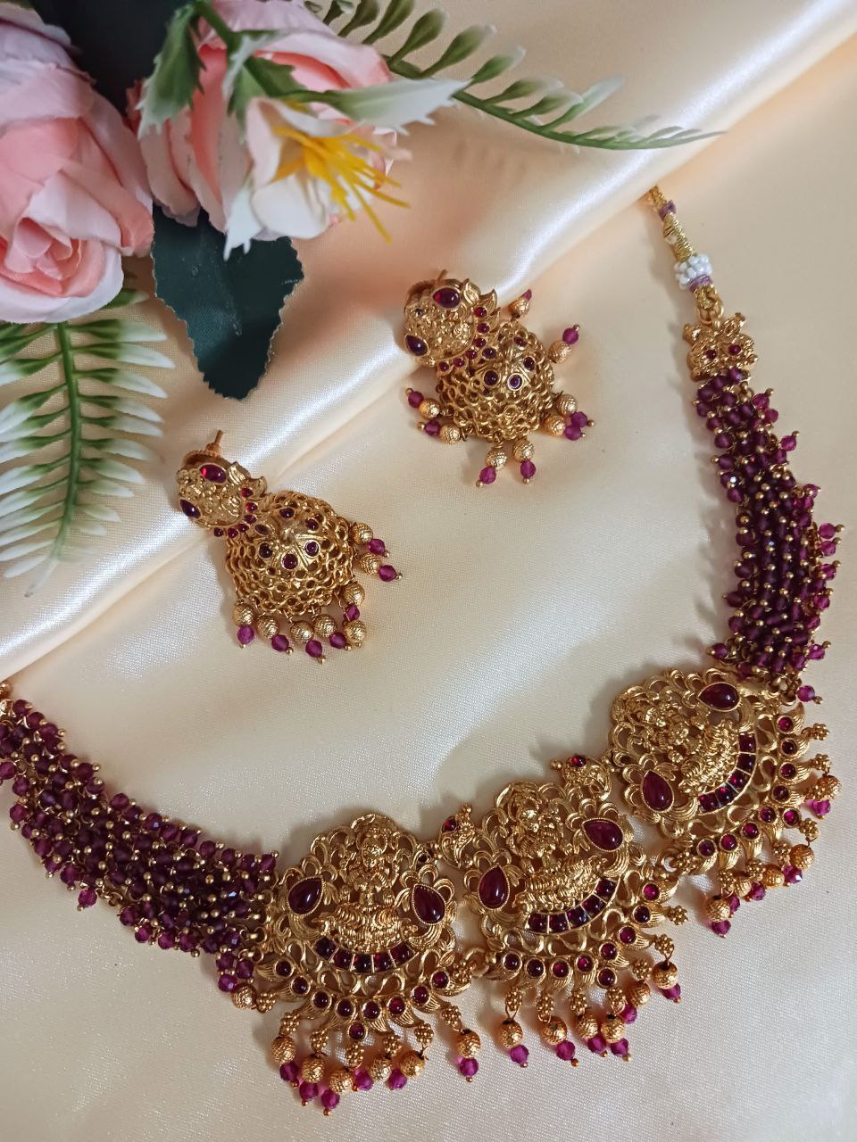 Aurora Red Temple Necklace