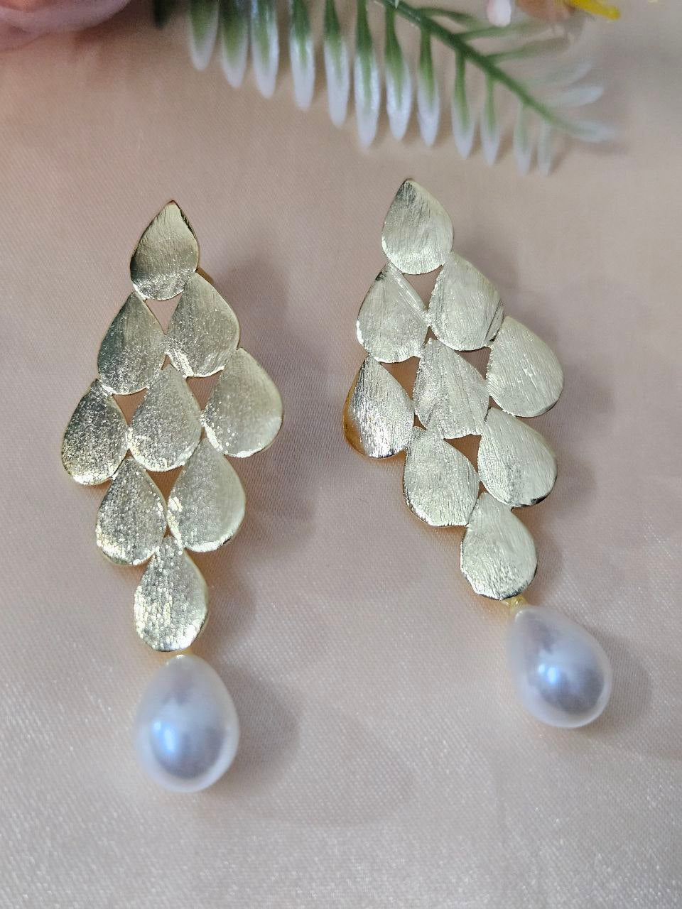 Grapes Brass Earrings