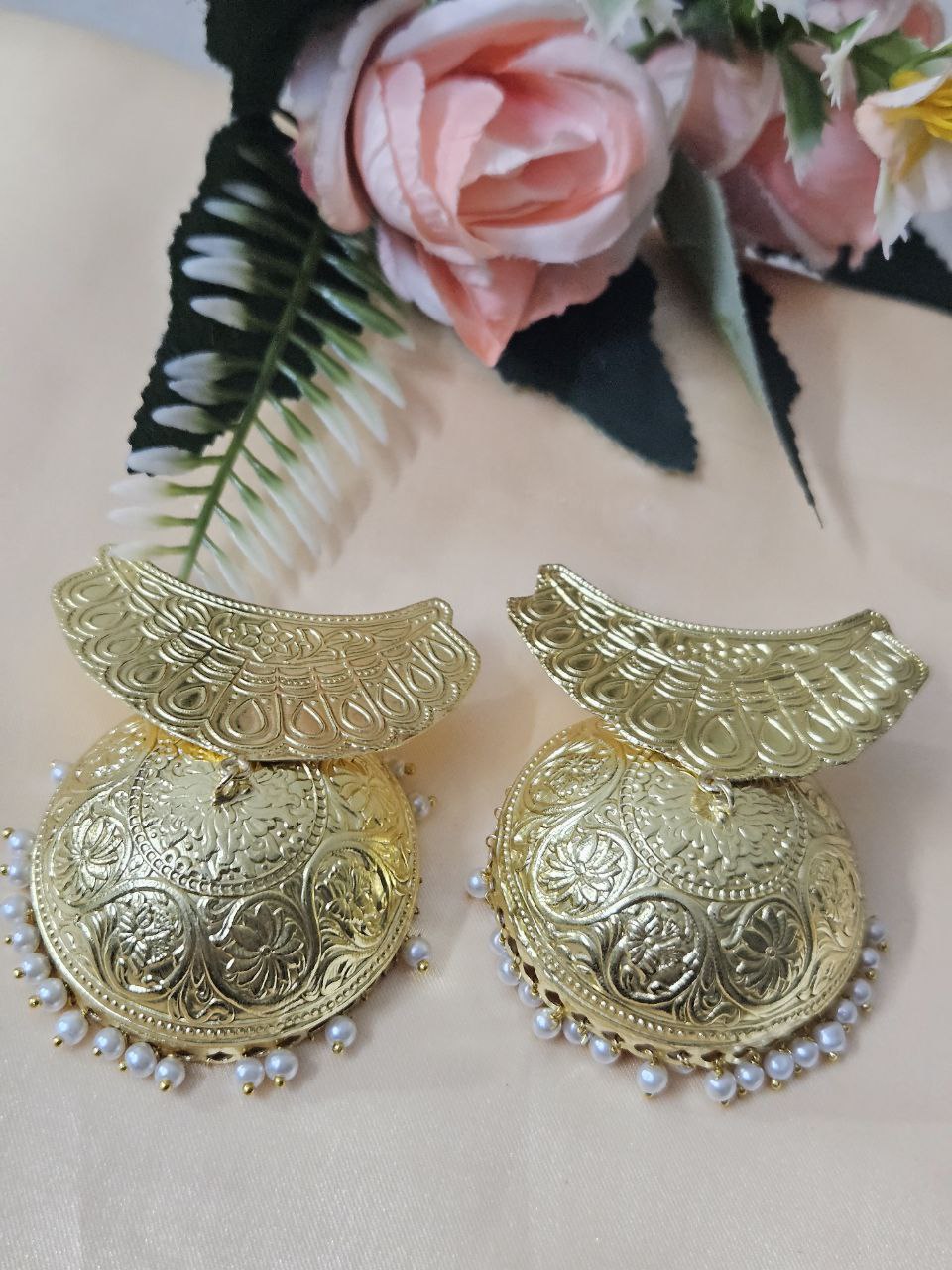 Anika Brass Jhumkas