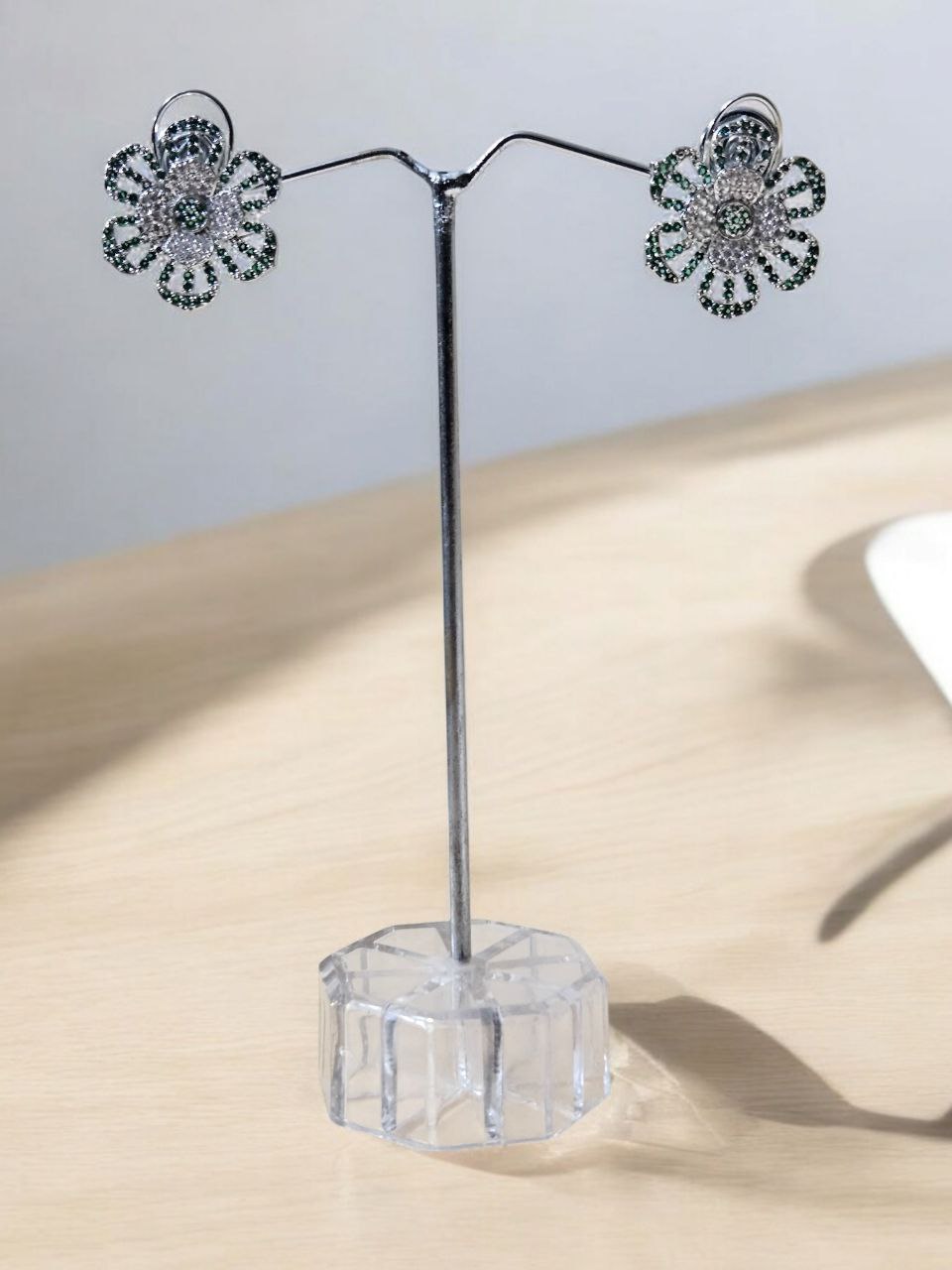 Green AD Studs Earrings