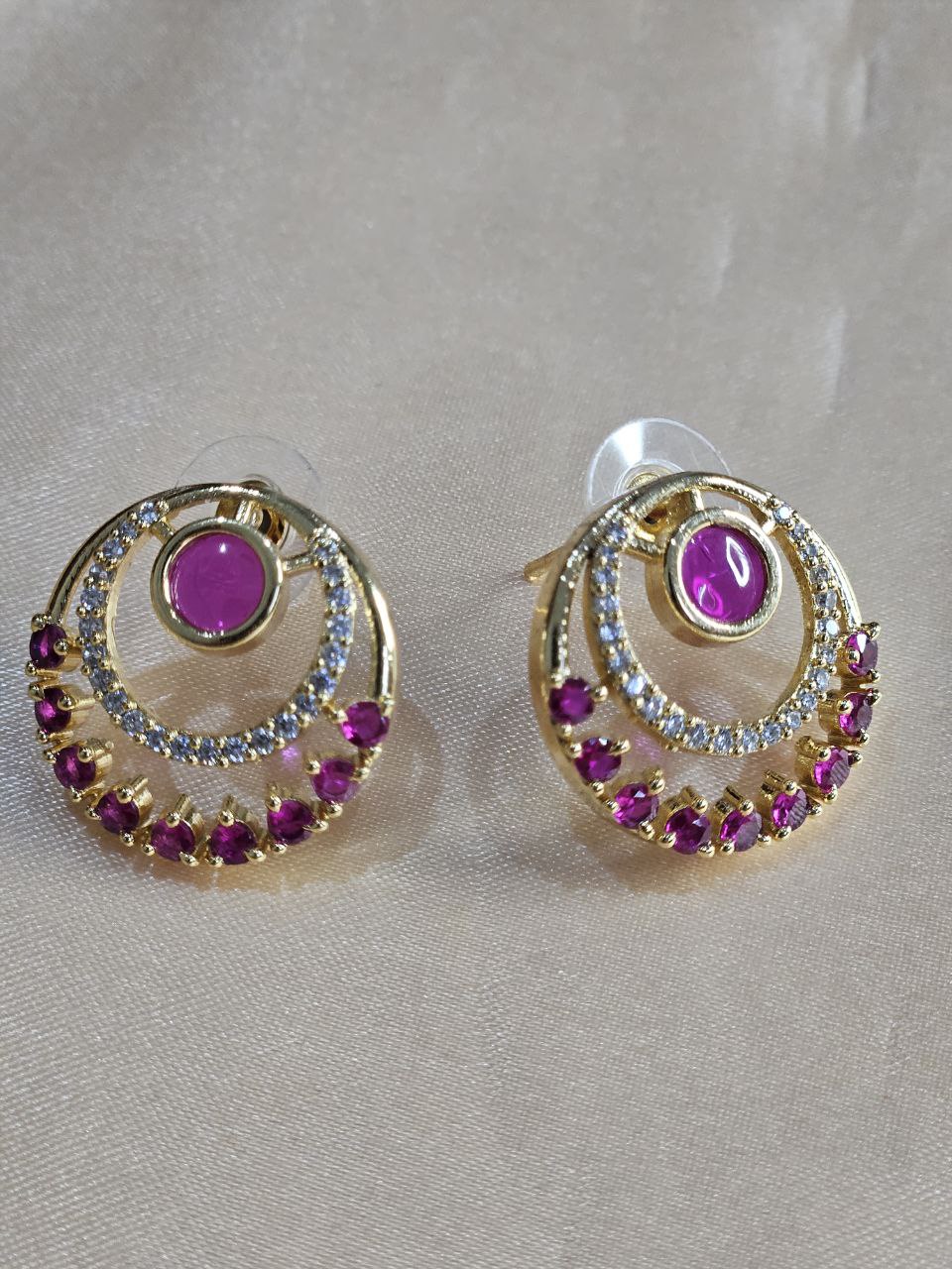Premium Gold Ruby AD Necklace