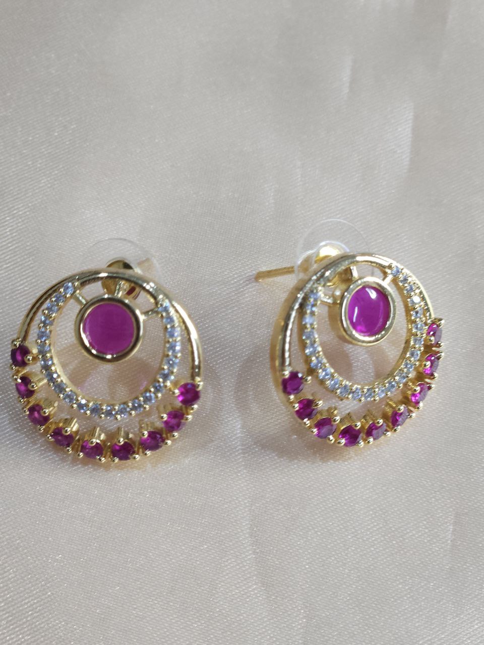 Premium Gold Ruby AD Necklace