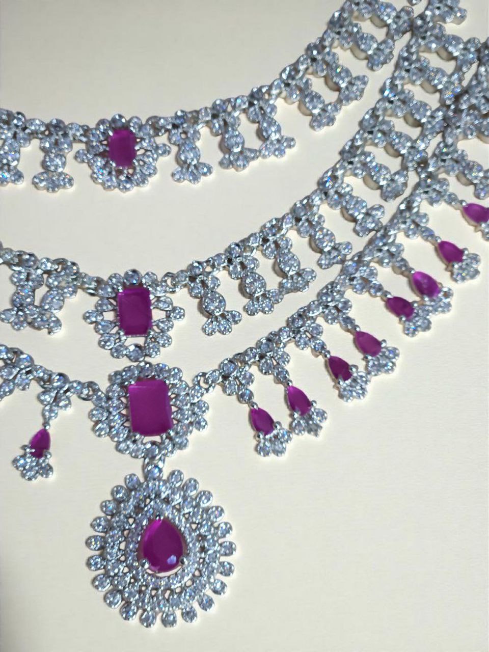 Premium 3-Layer Bridal AD Necklace