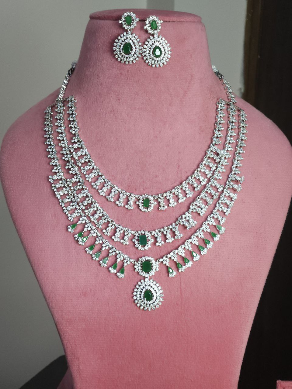 Premium 3-Layer Bridal AD Necklace