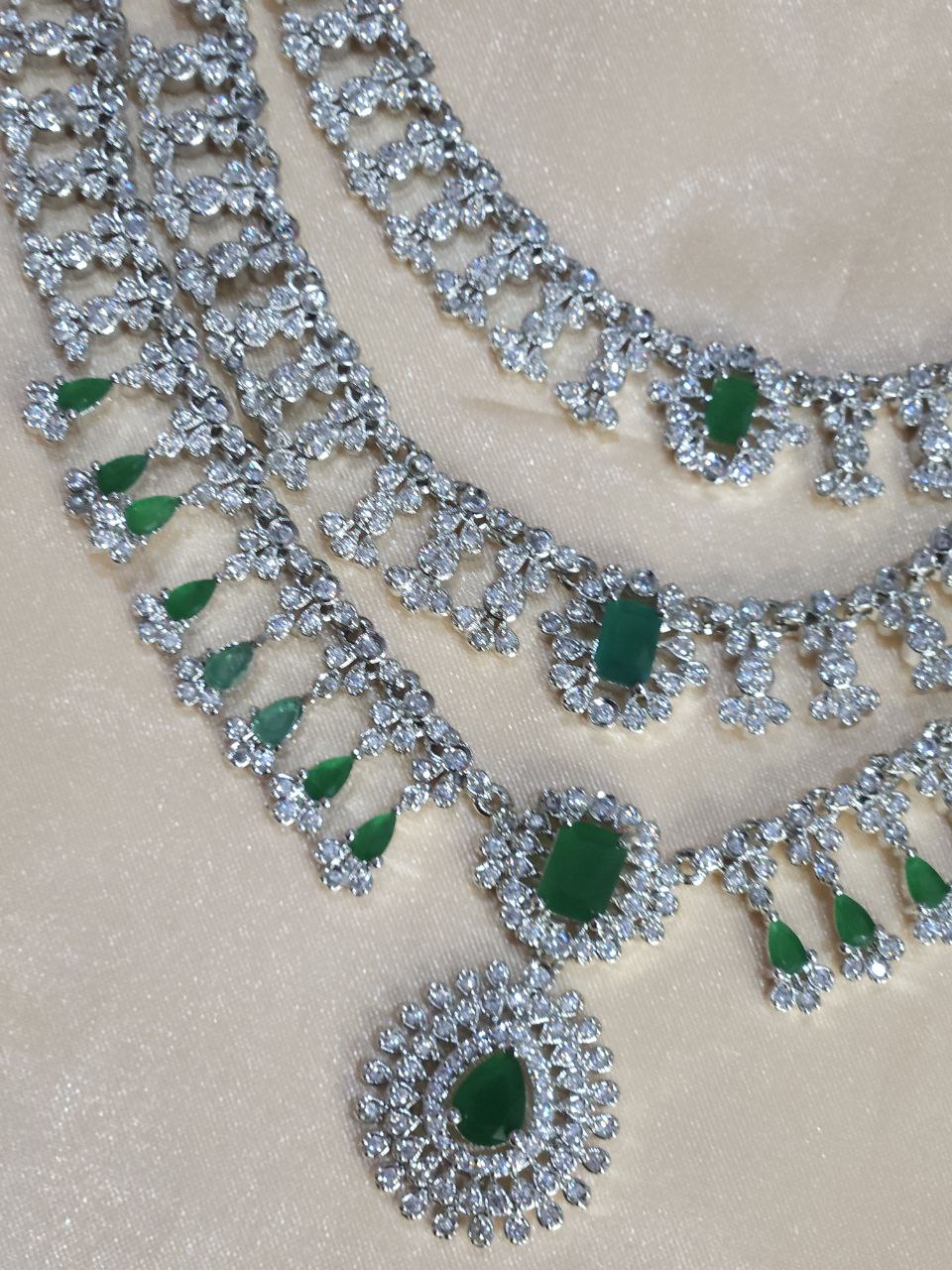 Premium 3-Layer Bridal AD Necklace