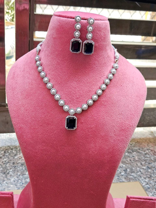 Zoey Blue Pearl Doublet Set