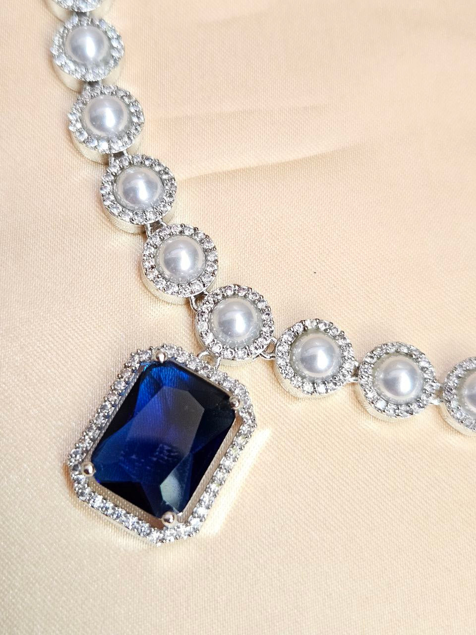 Zoey Blue Pearl Doublet Set