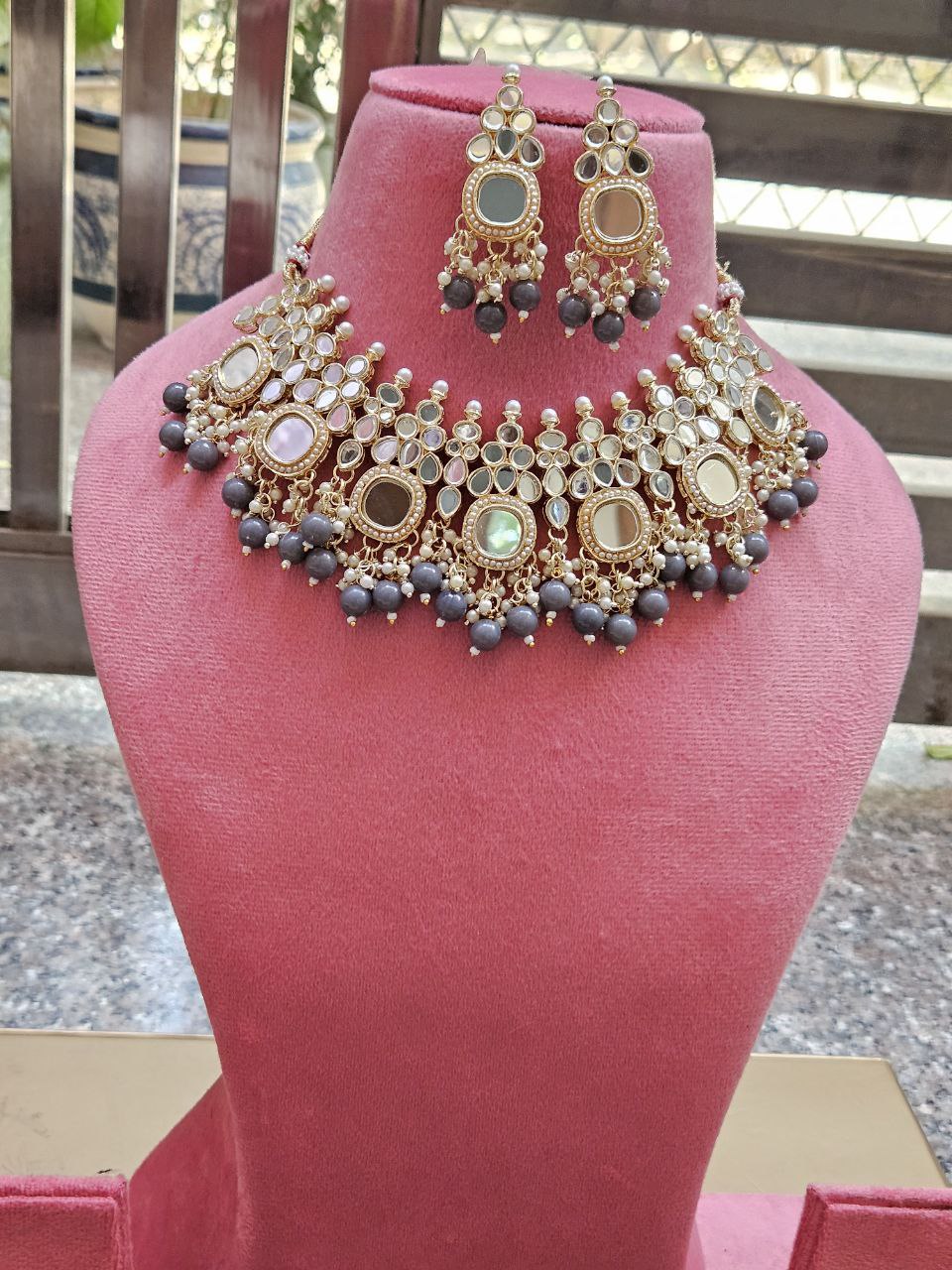 Premium Grey Mirror Necklace