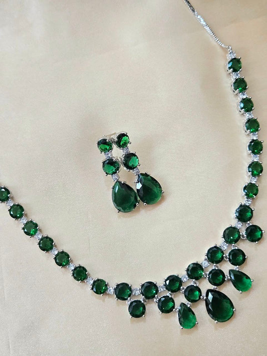 Emerald Green AD Necklace