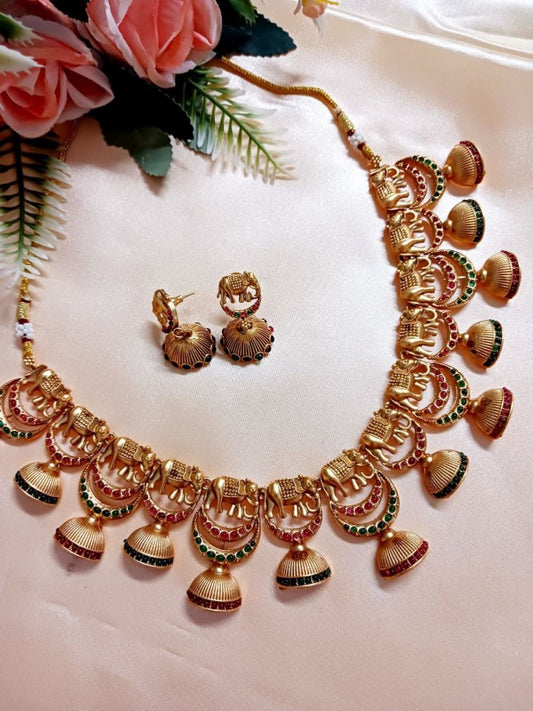 Diya Temple Necklace