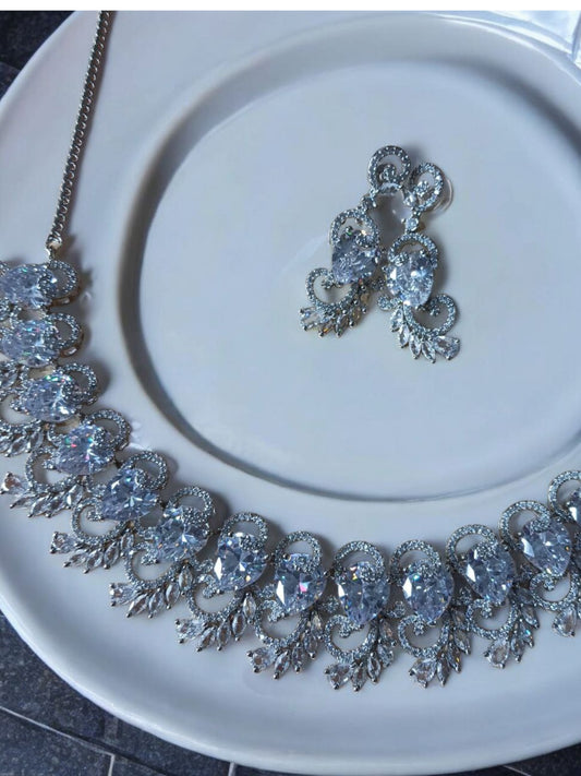 Diamond Lookalike Statement necklace