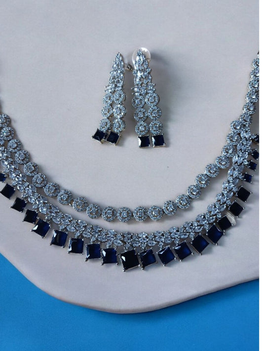 Sapphire Blue Diamond Set