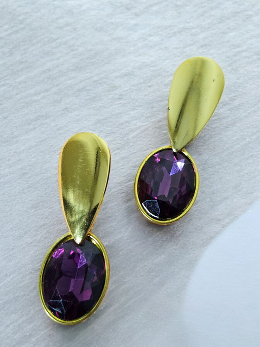 Aarya Purple Earrings