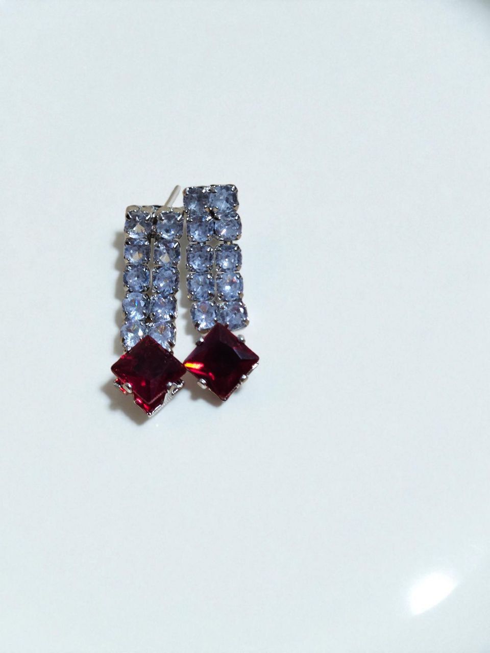 Diamond-Shape Red AD Necklace