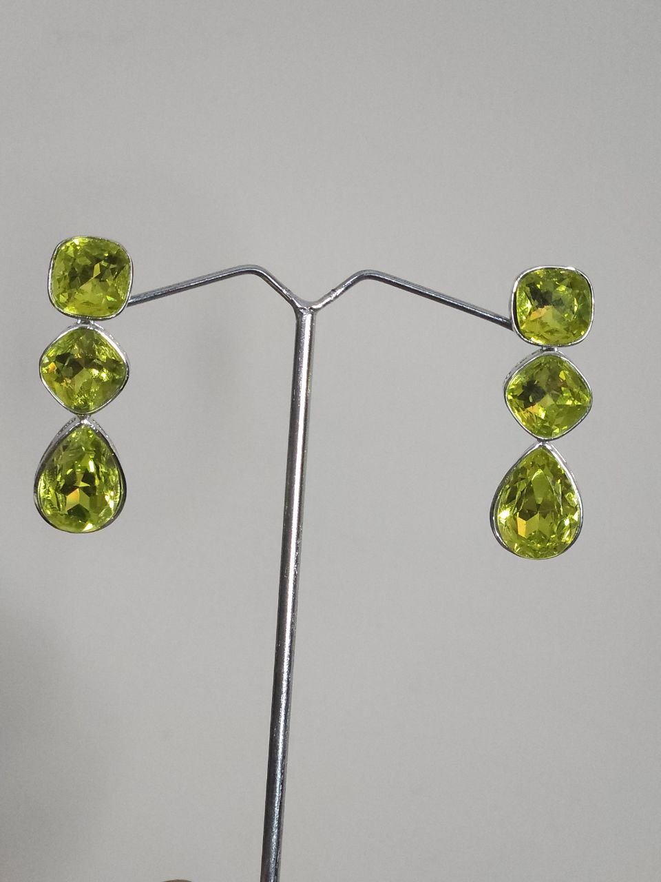 Green Swarovski Celebrity Earrings