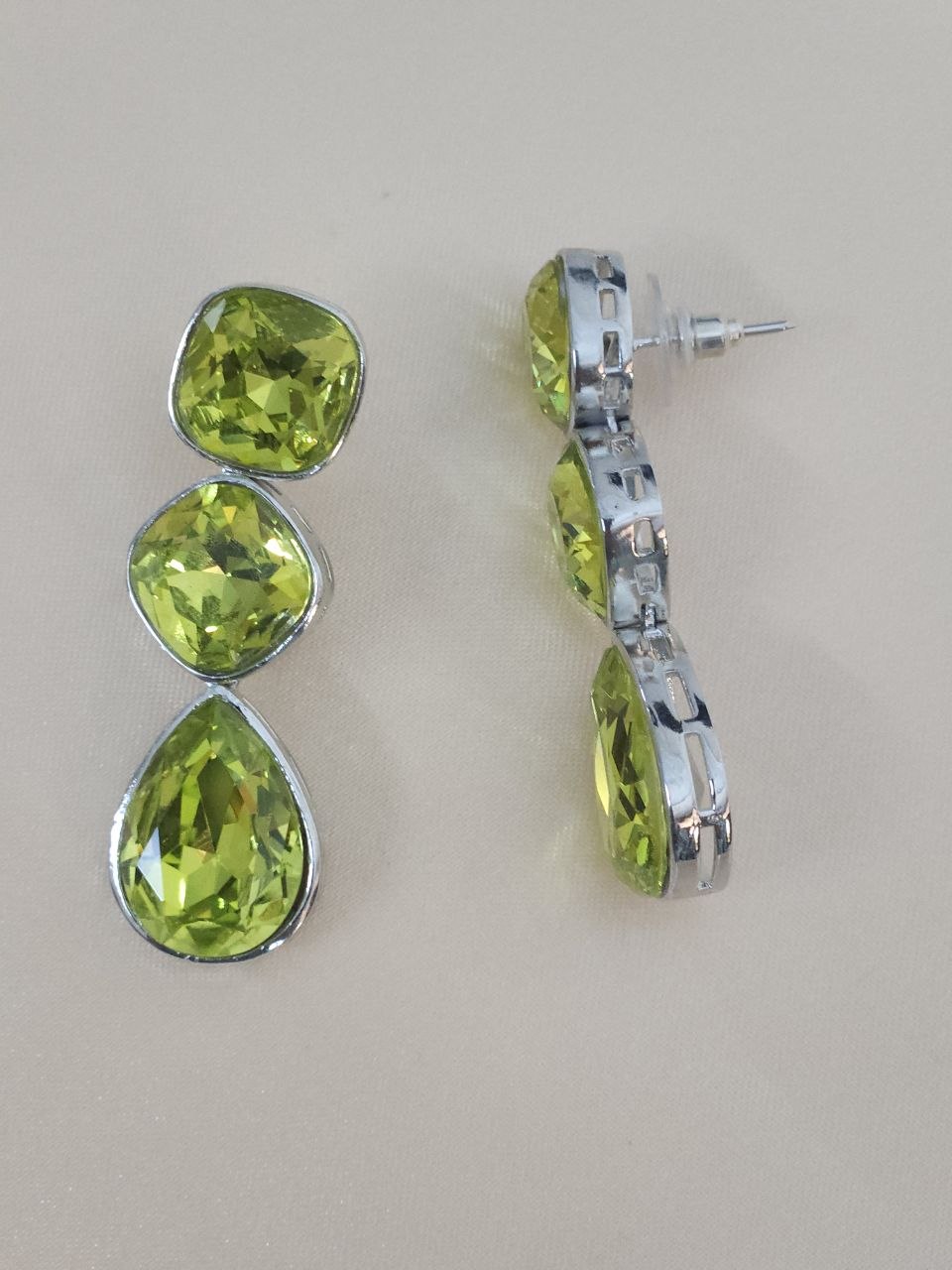 Green Swarovski Celebrity Earrings