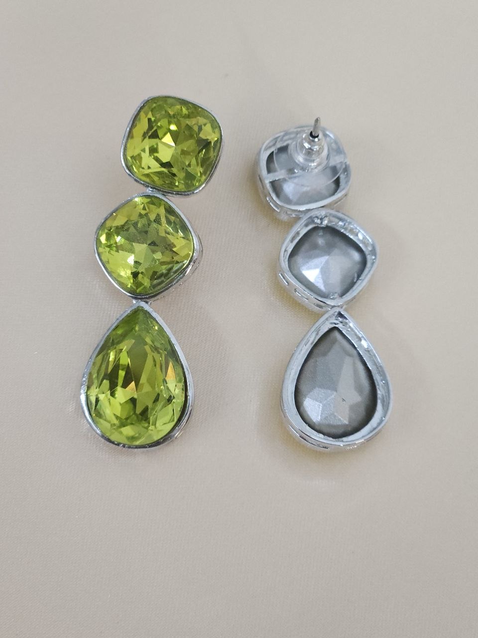 Green Swarovski Celebrity Earrings