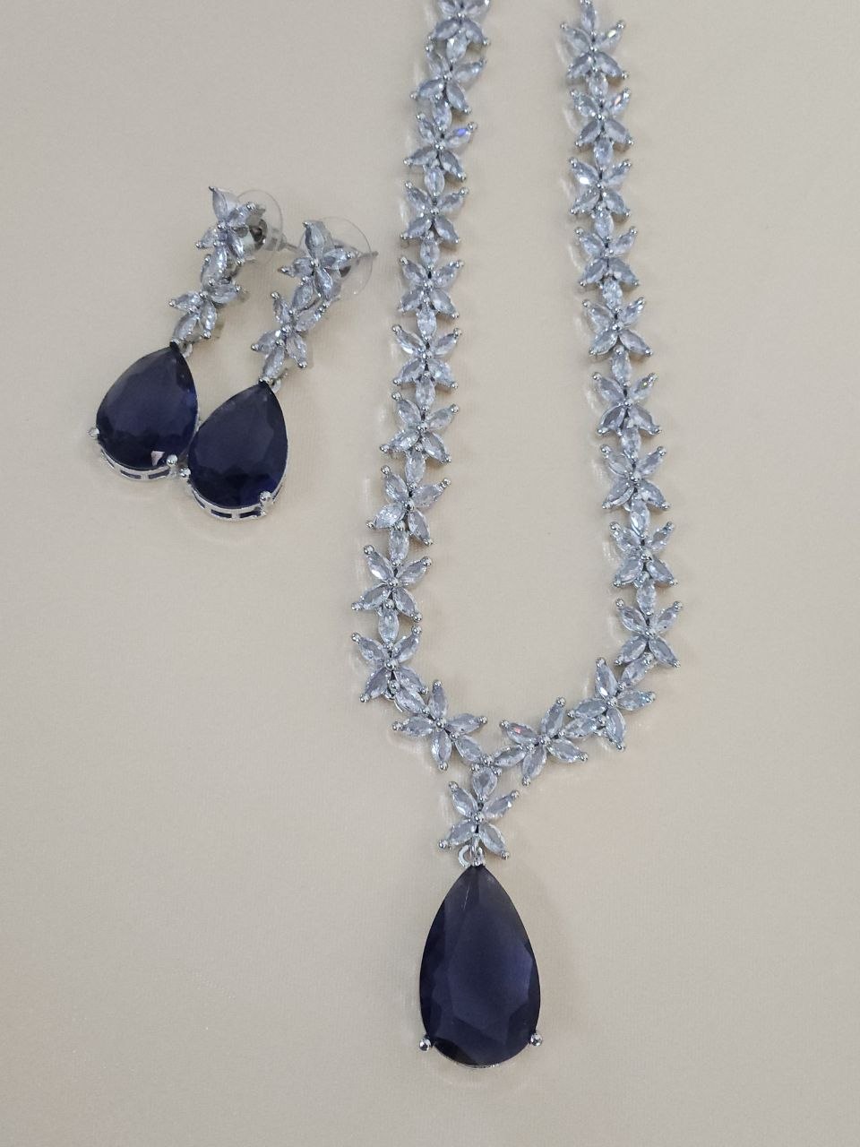 Purple Drops AD Statement Necklace
