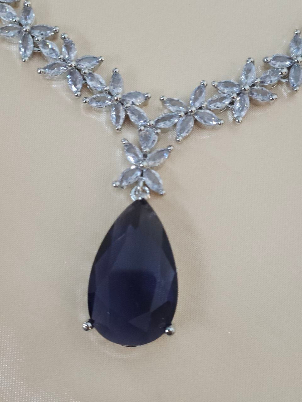 Purple Drops AD Statement Necklace