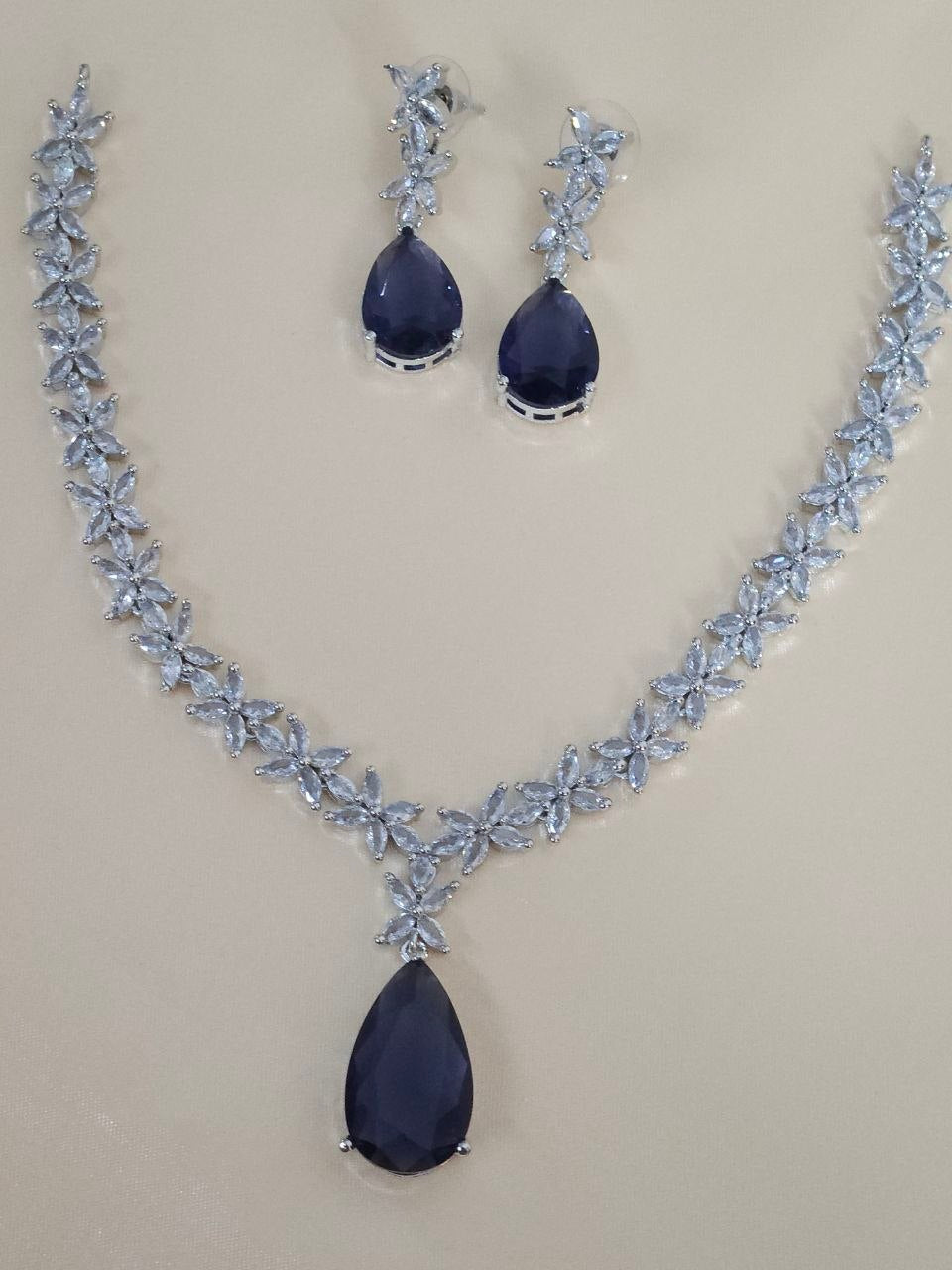 Purple Drops AD Statement Necklace