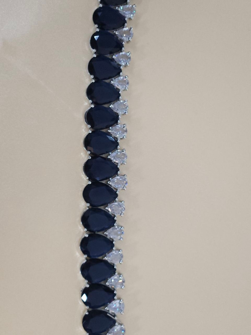 Blue Drops Statement AD Necklace