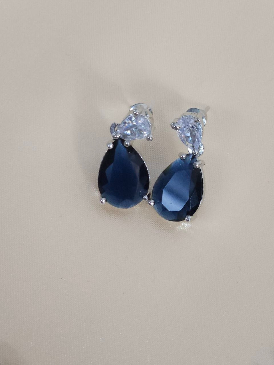 Blue Drops Statement AD Necklace