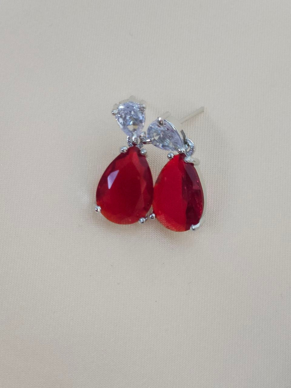 Red Drops Statement AD Necklace
