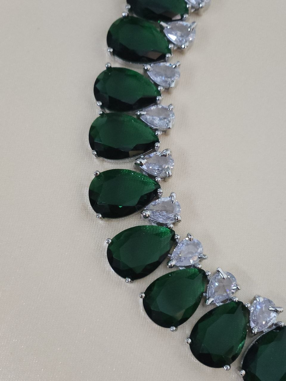 Green Drops Statement AD Necklace