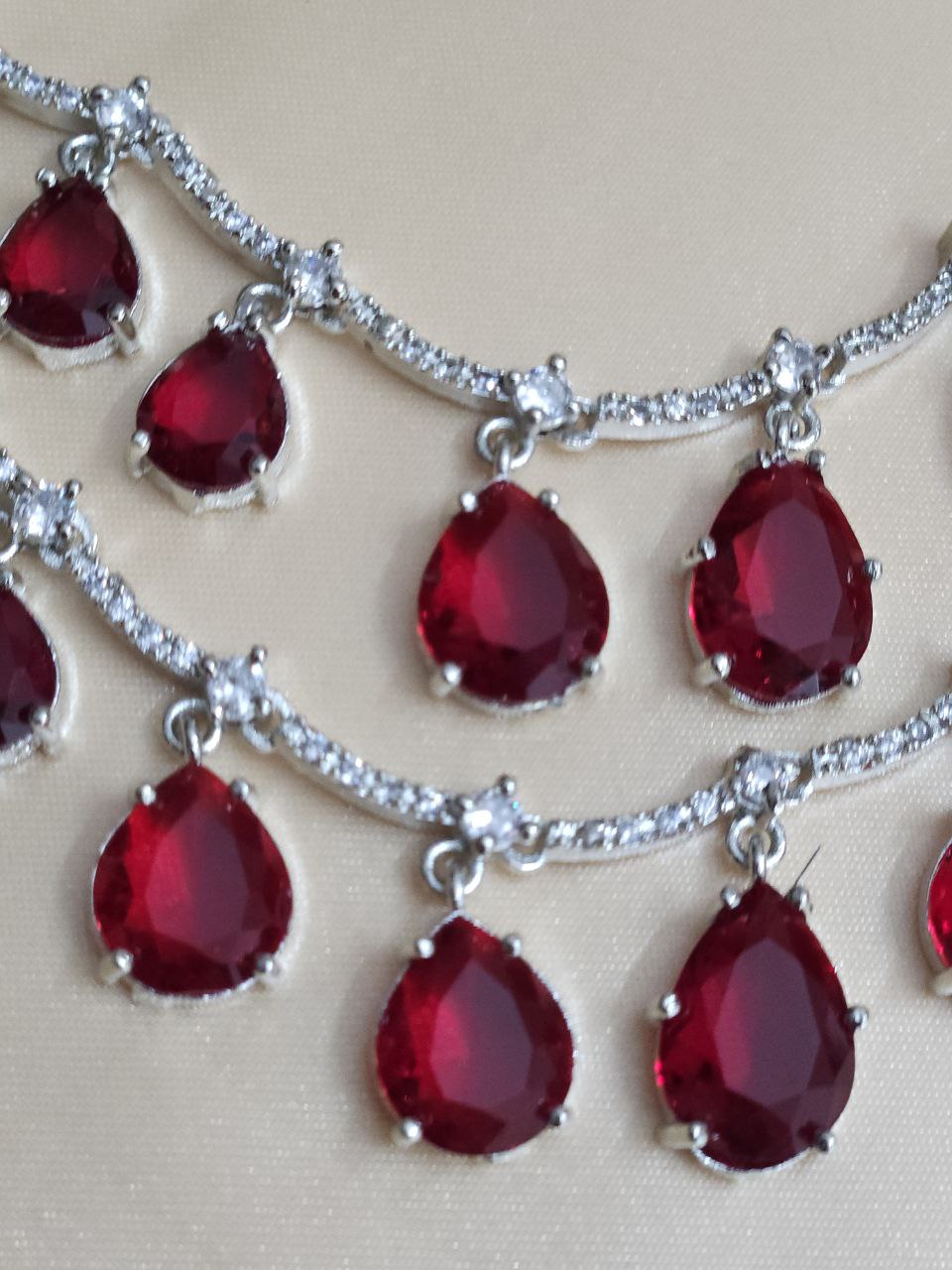 Green 2-Layer Drops AD Necklace