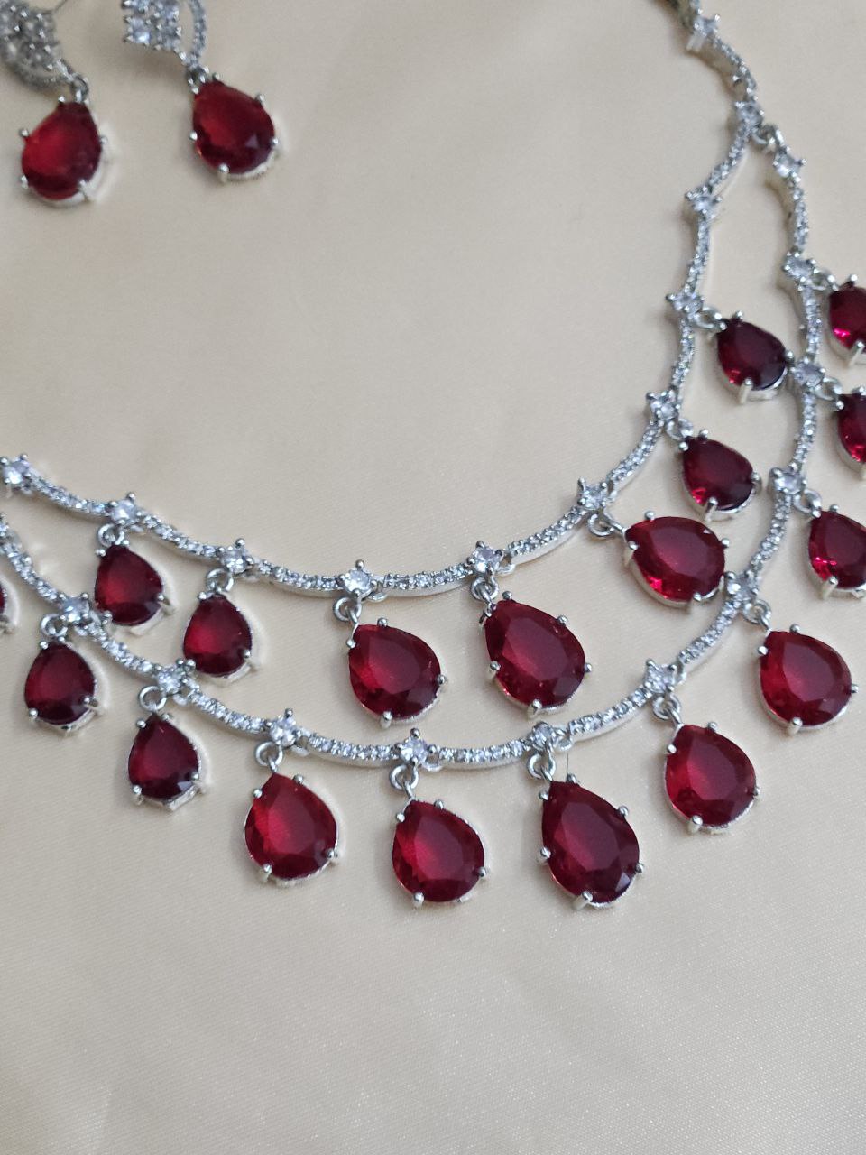 Green 2-Layer Drops AD Necklace