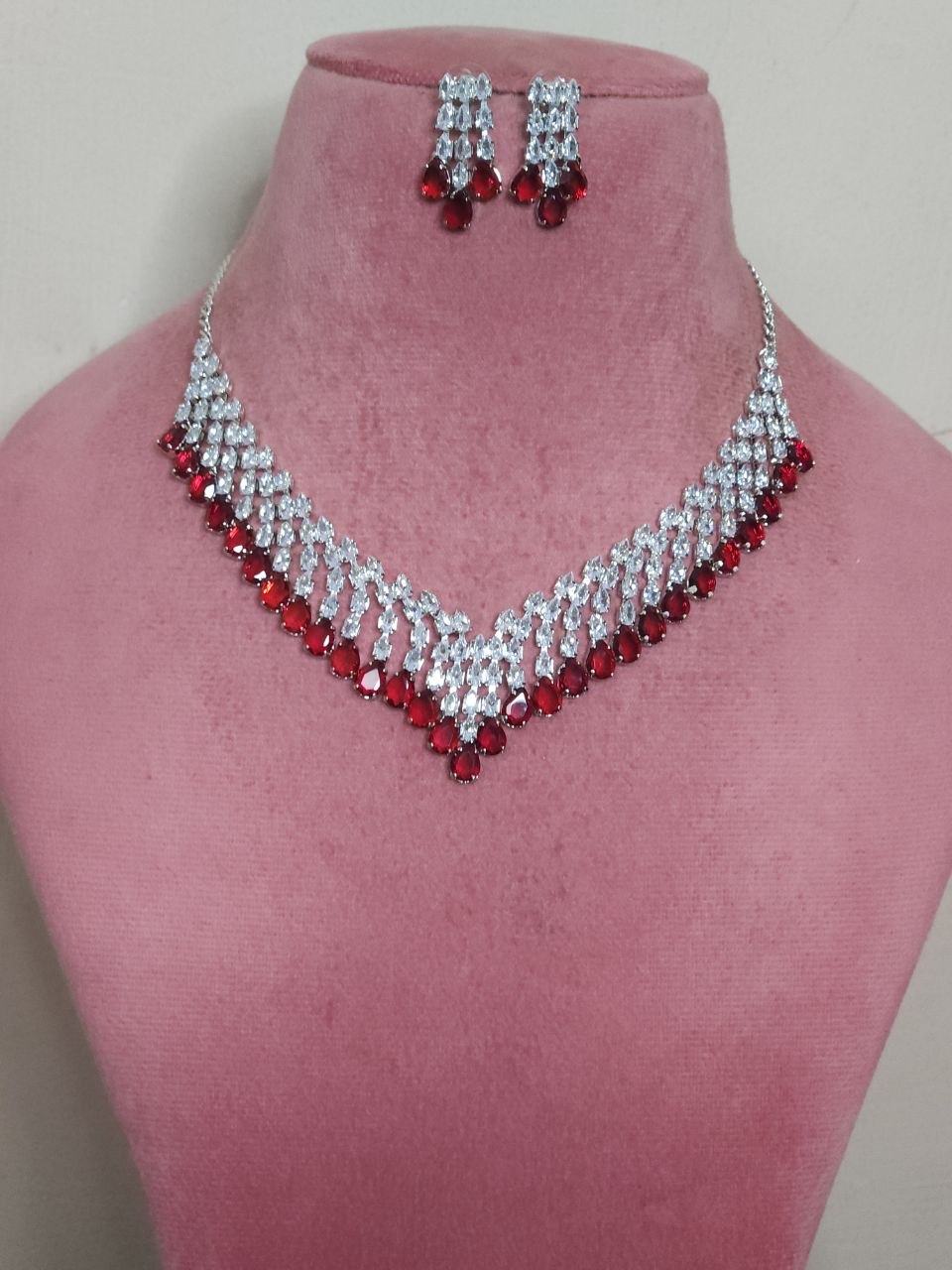 V-Neck Red AD Necklace