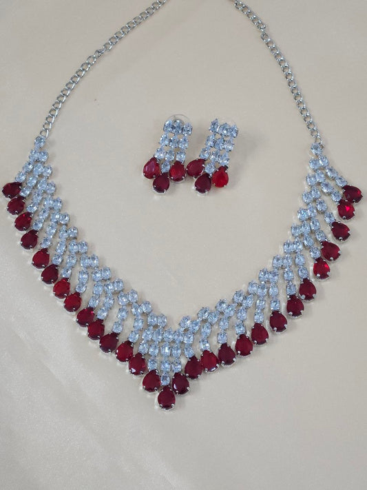 V-Neck Red AD Necklace