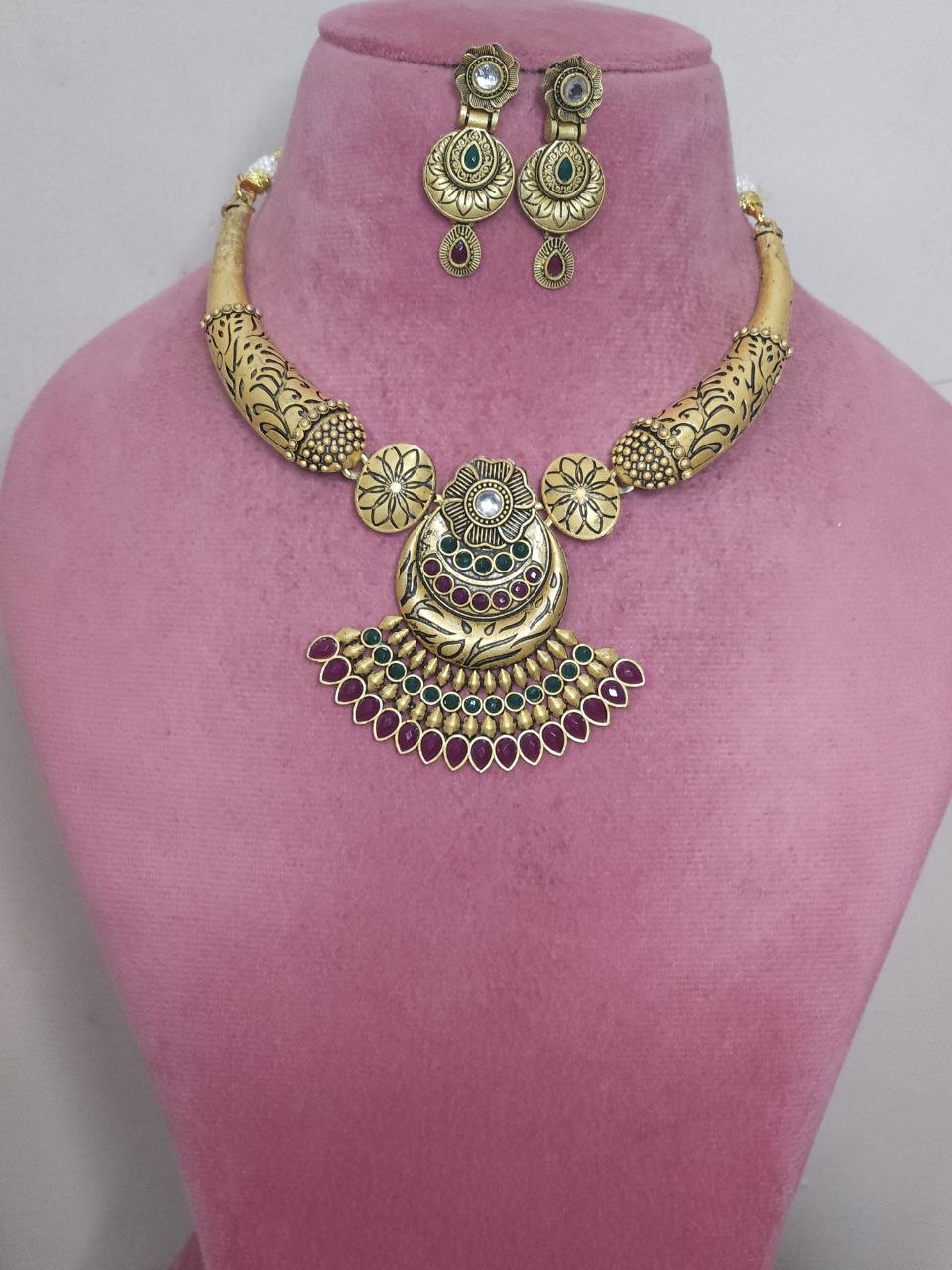 Antique Gold Statement Necklace