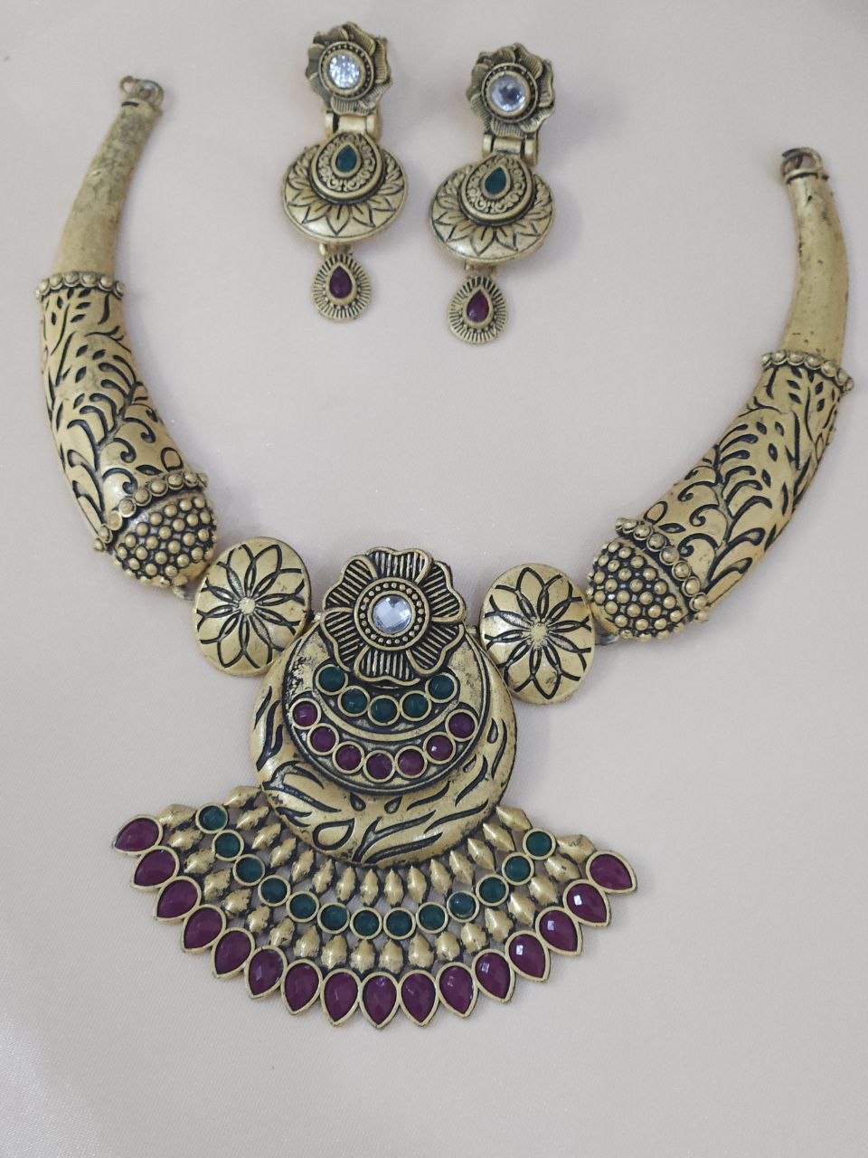 Antique Gold Statement Necklace