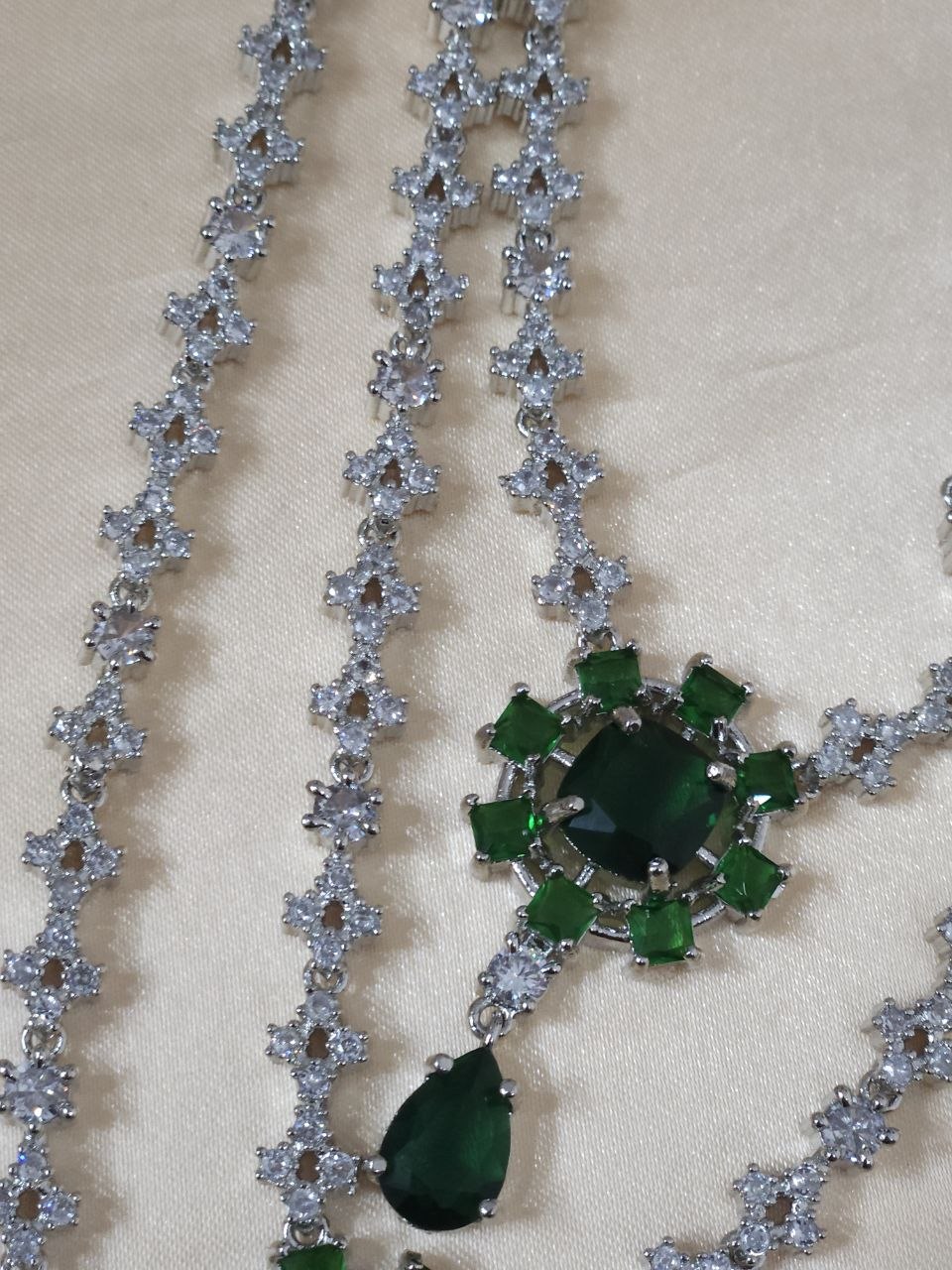 Neeta Ambani 3-Layer AD Necklace