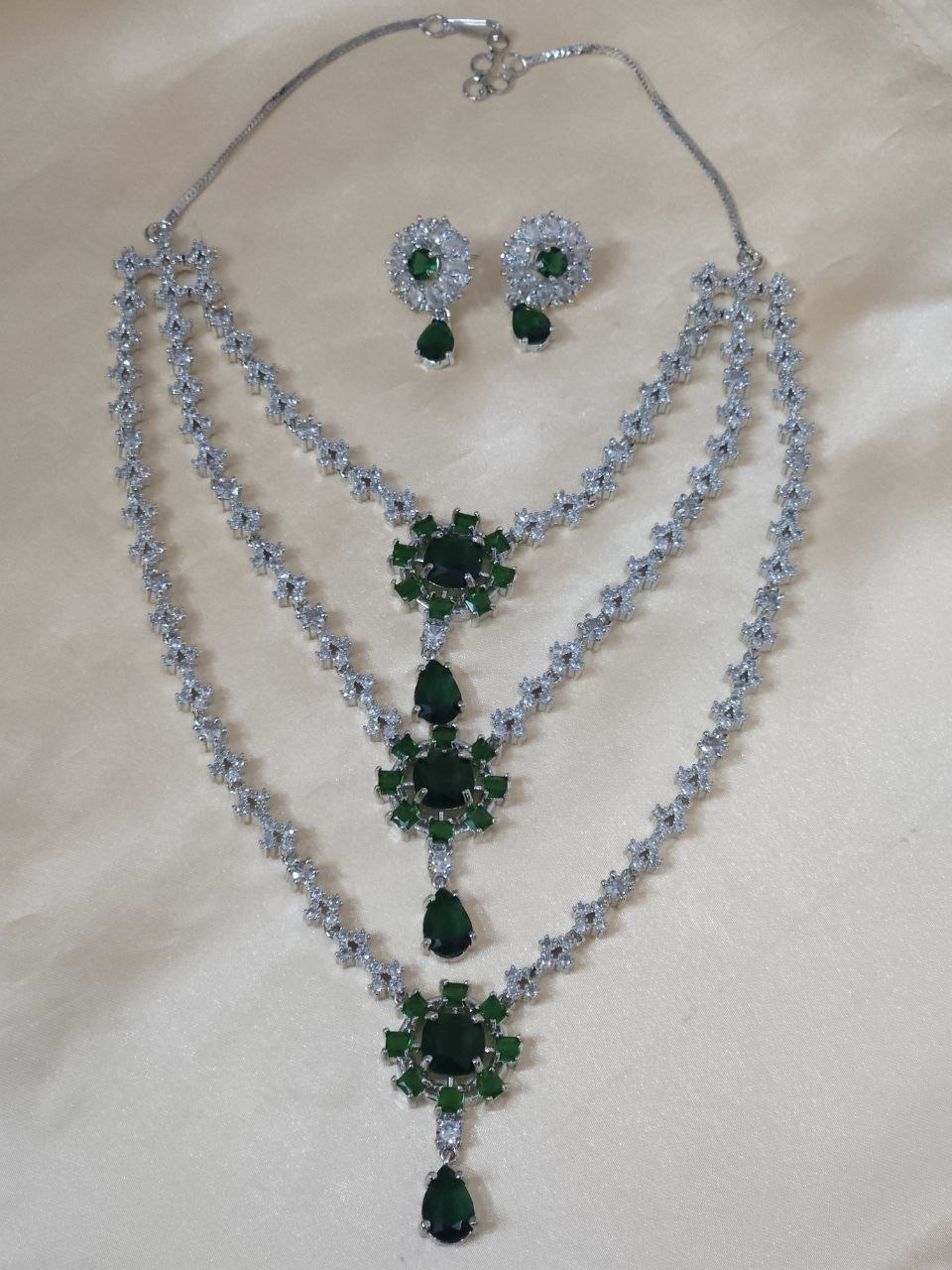 Neeta Ambani 3-Layer AD Necklace