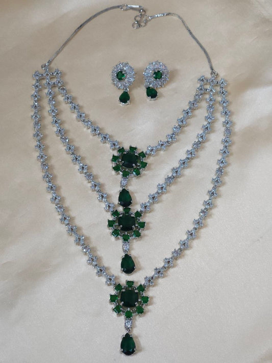 Neeta Ambani 3-Layer AD Necklace
