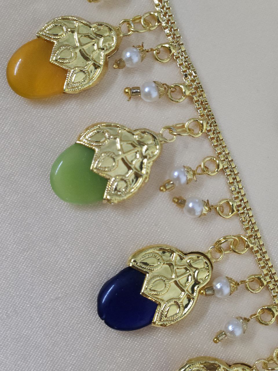 Multicolor Punjabi Gold Necklace