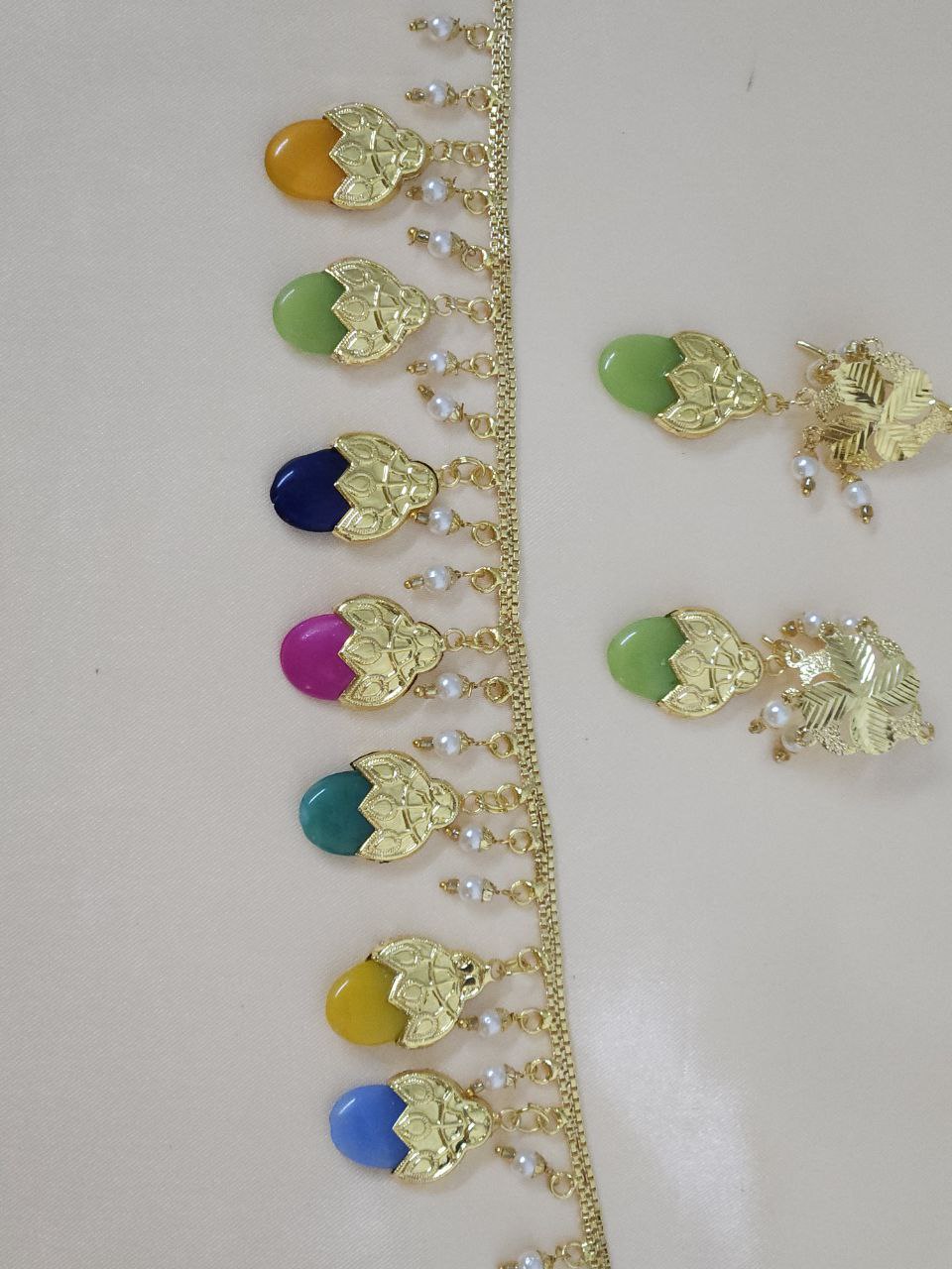 Multicolor Punjabi Gold Necklace