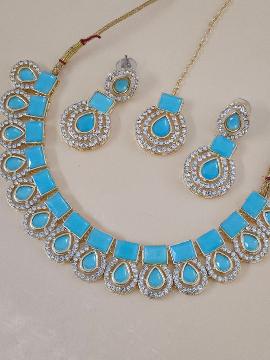 Sky Blue Stone Necklace