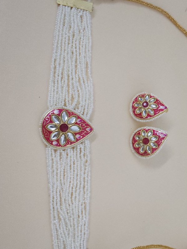 Rani Pink Kundan Choker Necklace